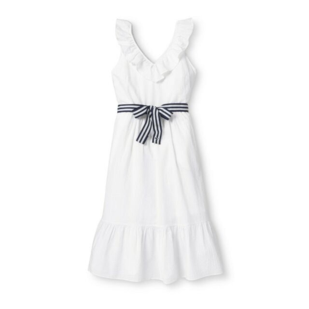 Target x vineyard vine collab sailor ruffle dress white